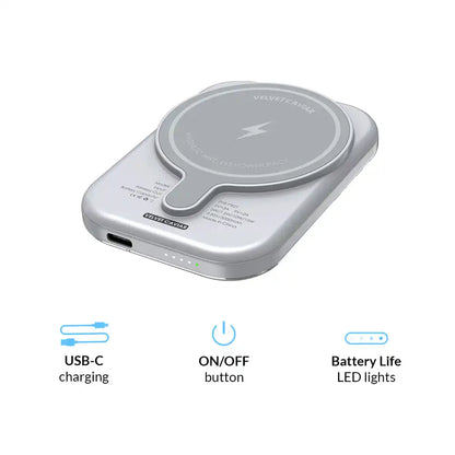 Chrome Leopard Portable MagSafe Charger Power Pack